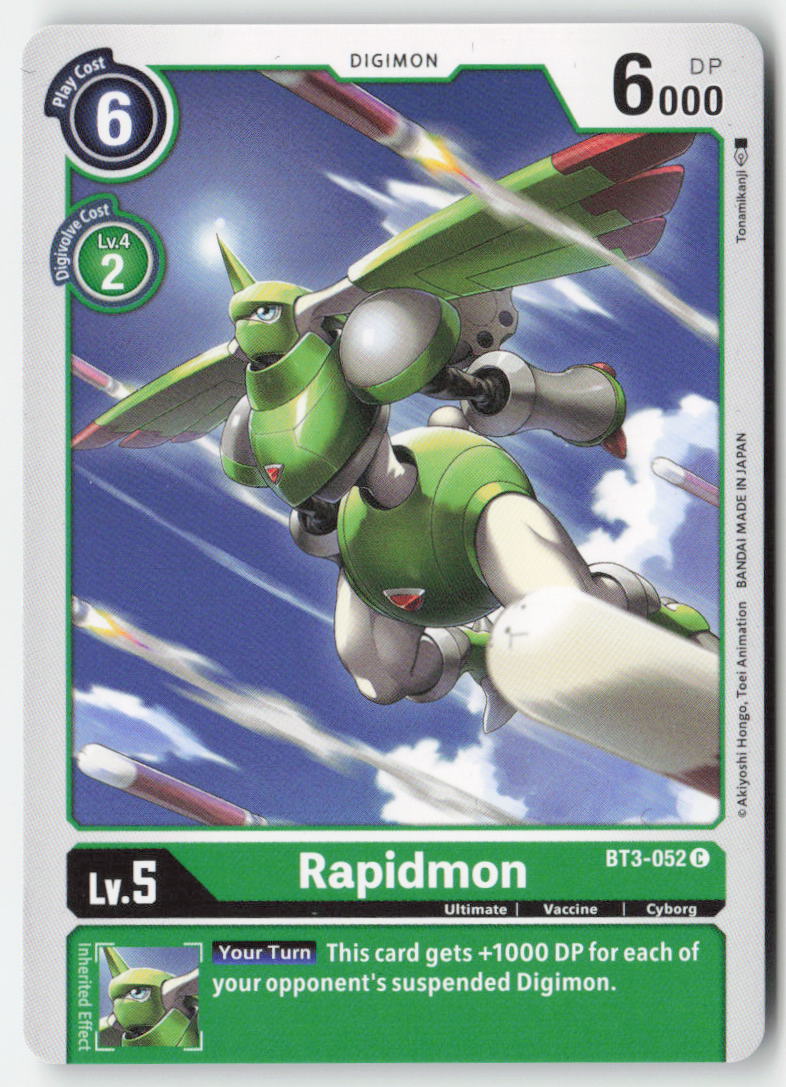Rapidmon BT3-052 Normal Common Near Mint, Front