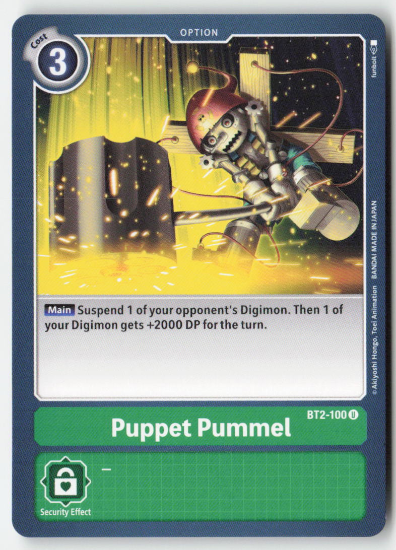 Puppet Pummel BT2-100 Normal Uncommon Near Mint, Front