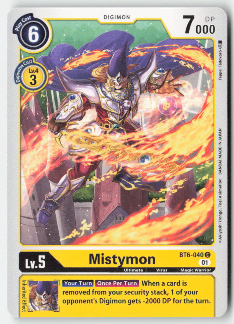 Mistymon BT6-040 Normal Common Near Mint