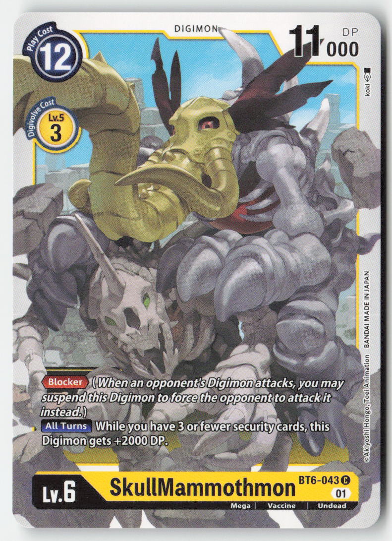 SkullMammothmon BT6-043 Normal Common Near Mint