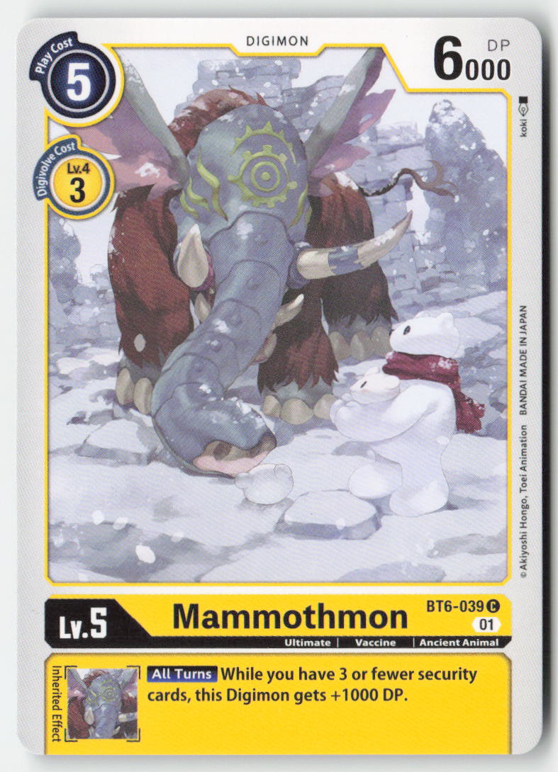 Mammothmon BT6-039 Normal Common Near Mint