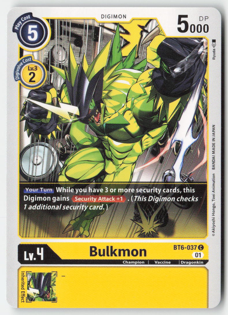 Bulkmon BT6-037 Normal Common Near Mint