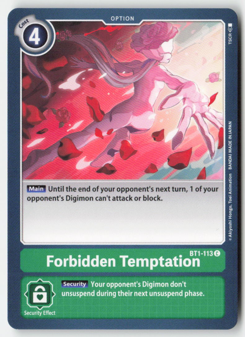 Forbidden Temptation BT1-113 Normal Common Near Mint, Front