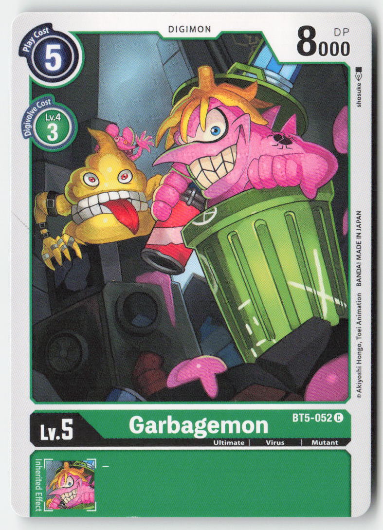 Garbagemon BT5-052 Normal Common Near Mint, Front