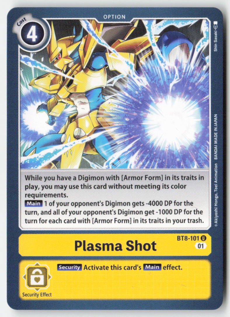 Plasma Shot BT8-101 Normal Uncommon Near Mint, Front