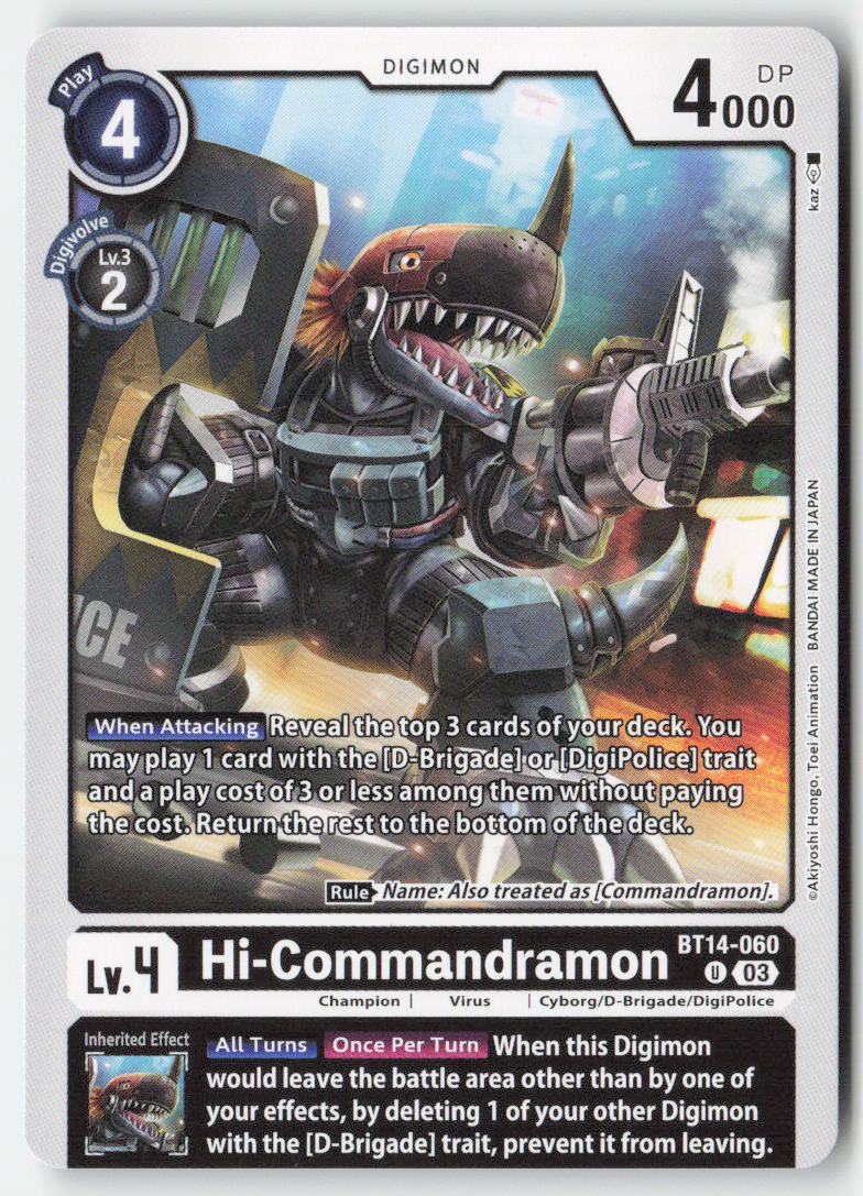 Hi-Commandramon BT14-060 Normal Uncommon Near Mint