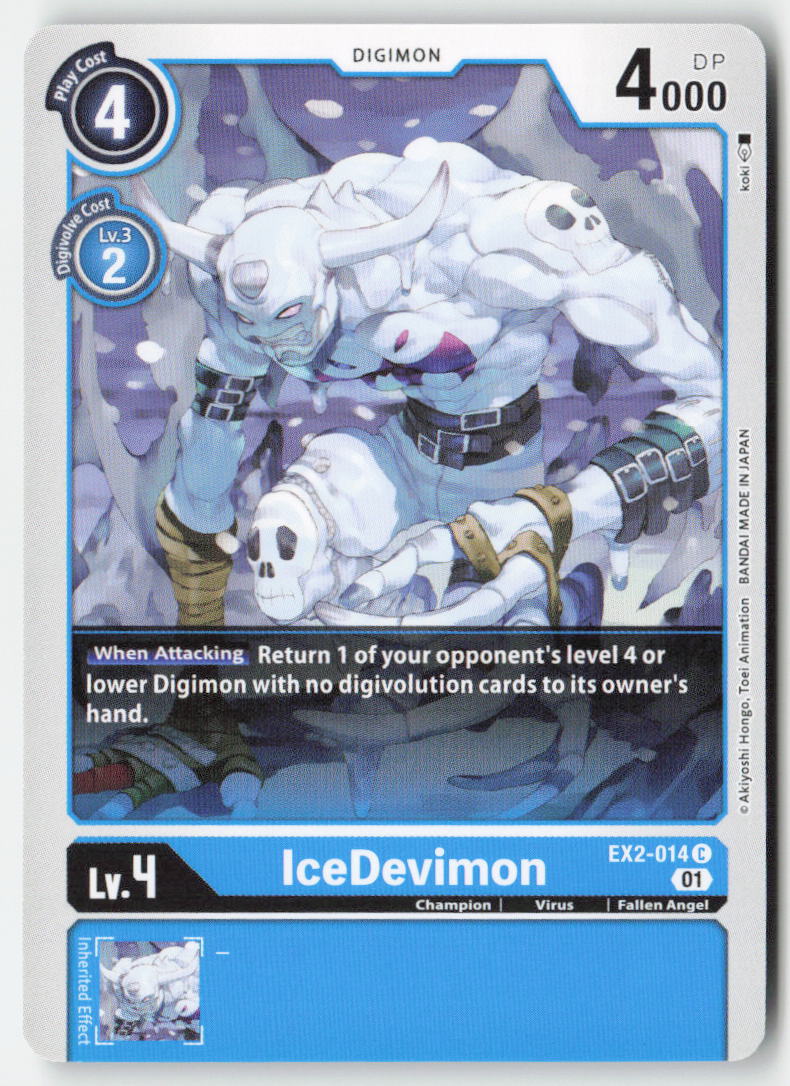 IceDevimon EX2-014 Normal Common Near Mint