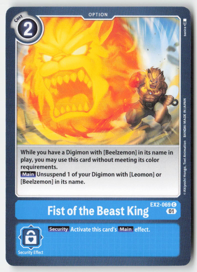Fist of the Beast King EX2-069 Normal Common Near Mint