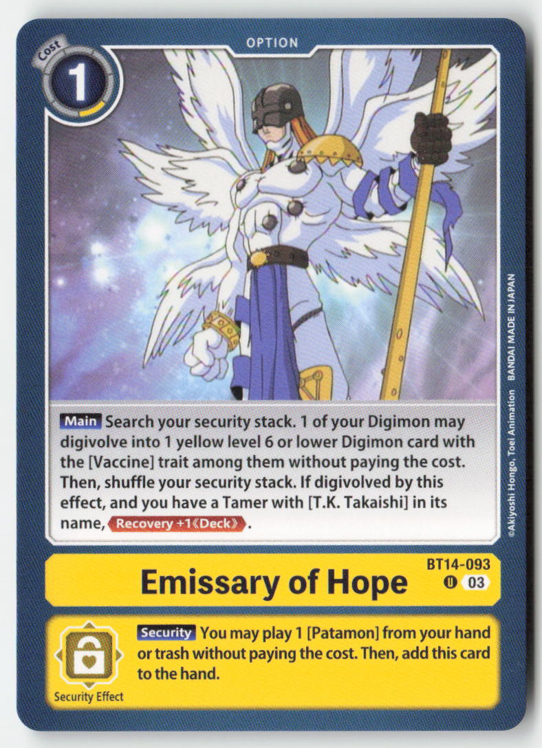 Emissary of Hope BT14-093 Normal Uncommon Near Mint