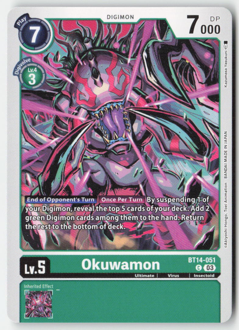 Okuwamon BT14-051 Normal Common Near Mint
