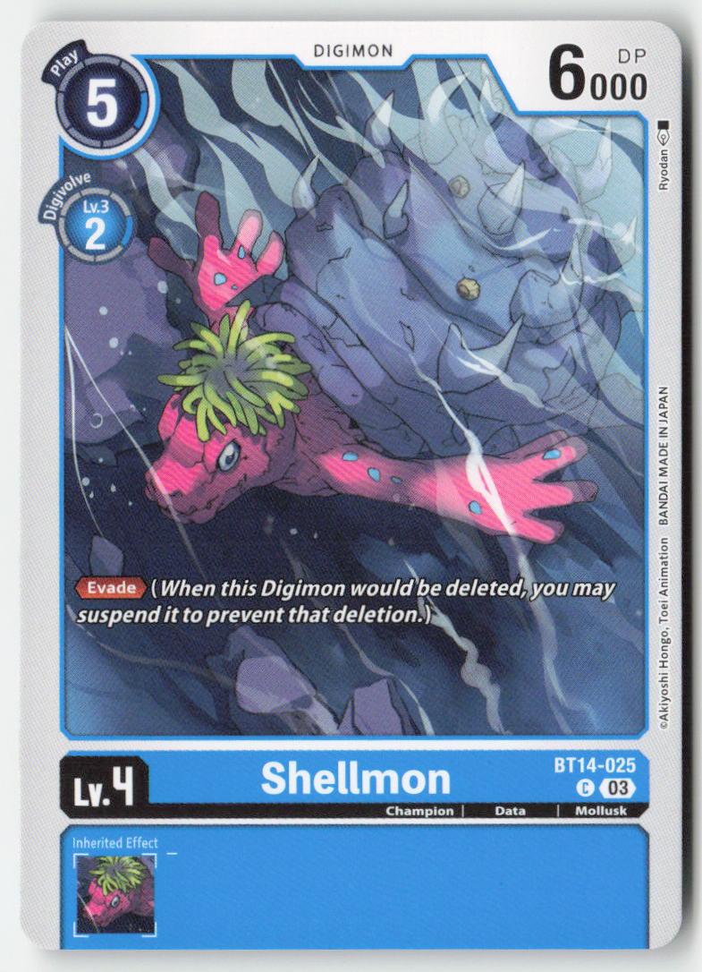 Shellmon BT14-025 Normal Common Near Mint
