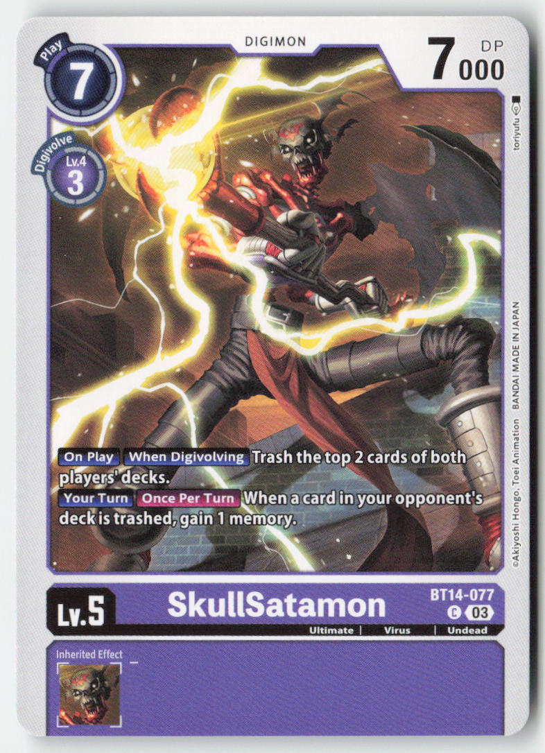 SkullSatamon BT14-077 Normal Common Near Mint, Front