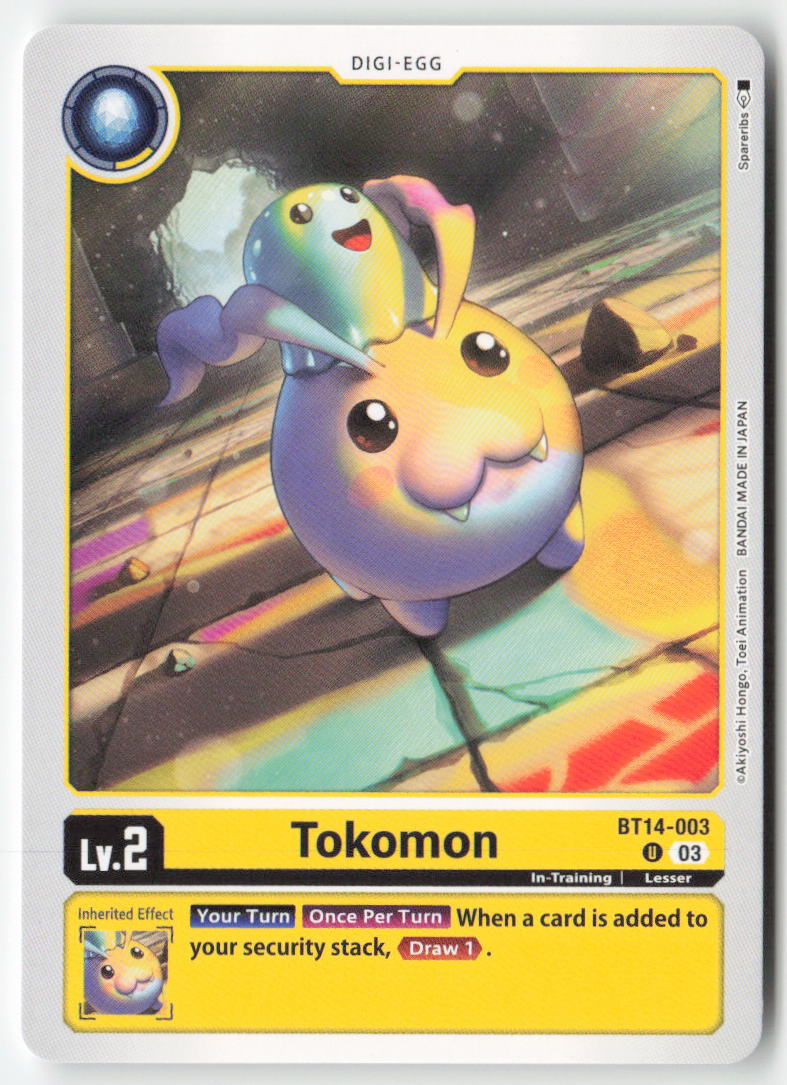 Tokomon BT14-003 Normal Uncommon Near Mint