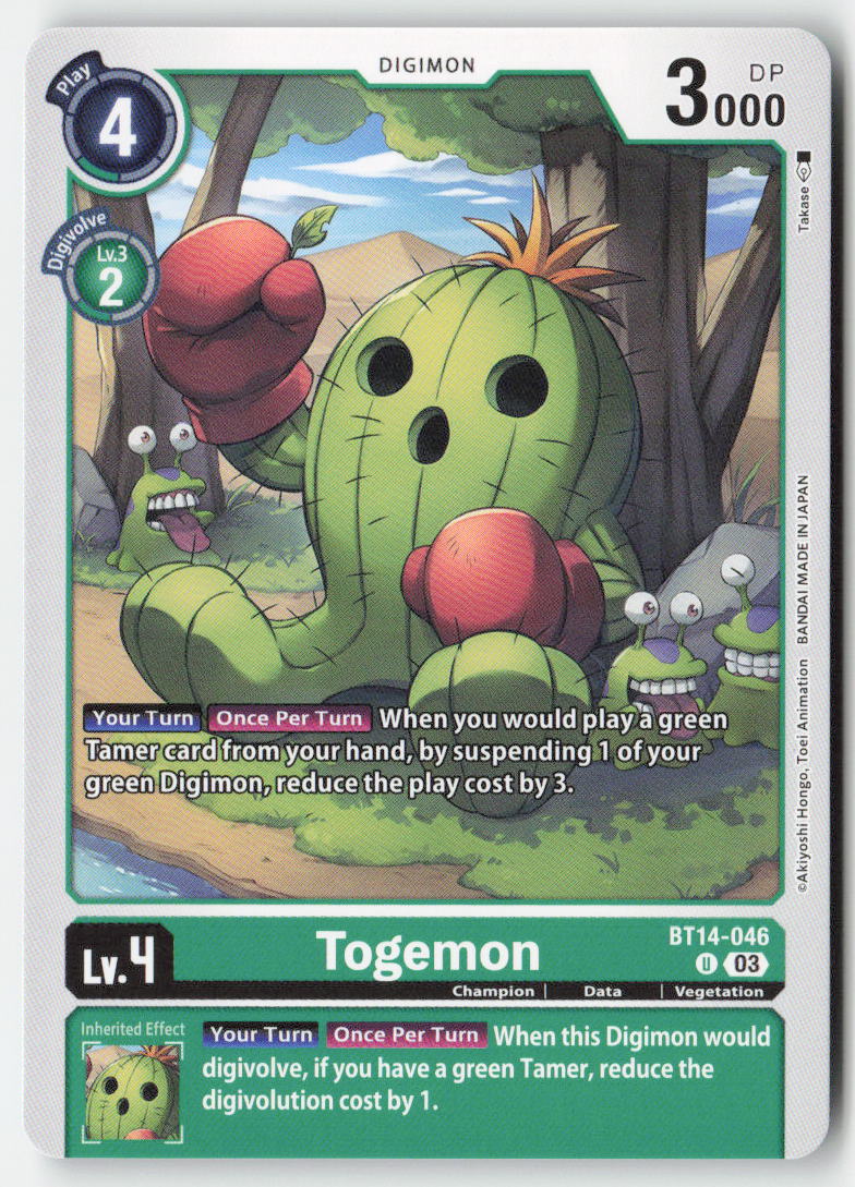 Togemon BT14-046 Normal Uncommon Near Mint, Front