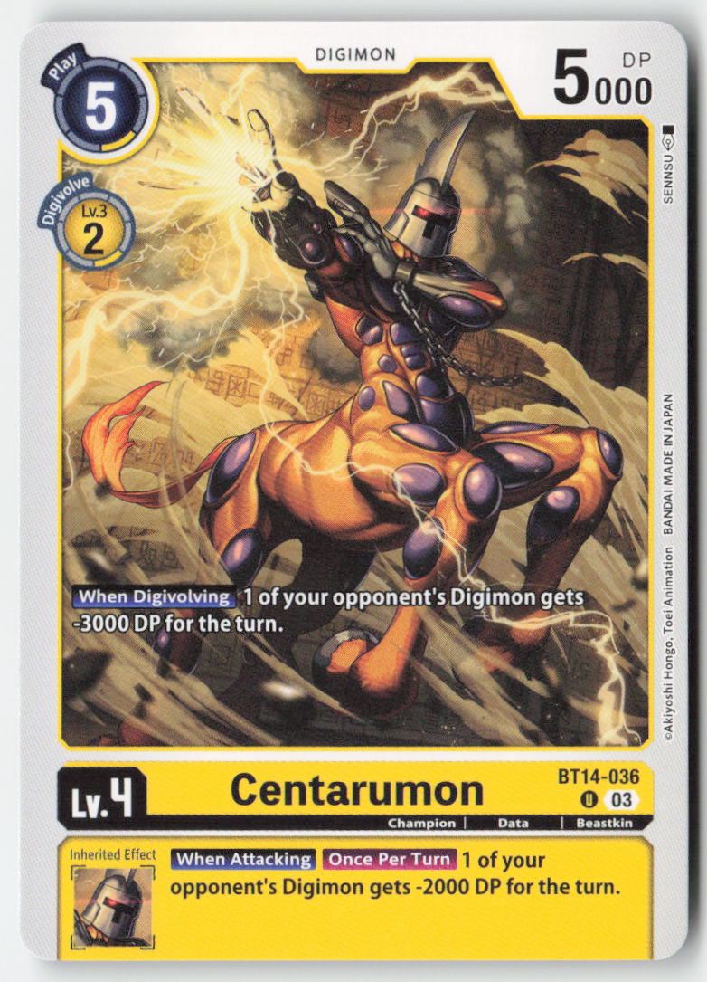 Centarumon BT14-036 Normal Uncommon Near Mint