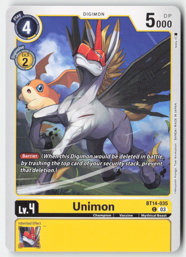 Unimon BT14-035 Normal Common Near Mint, Front