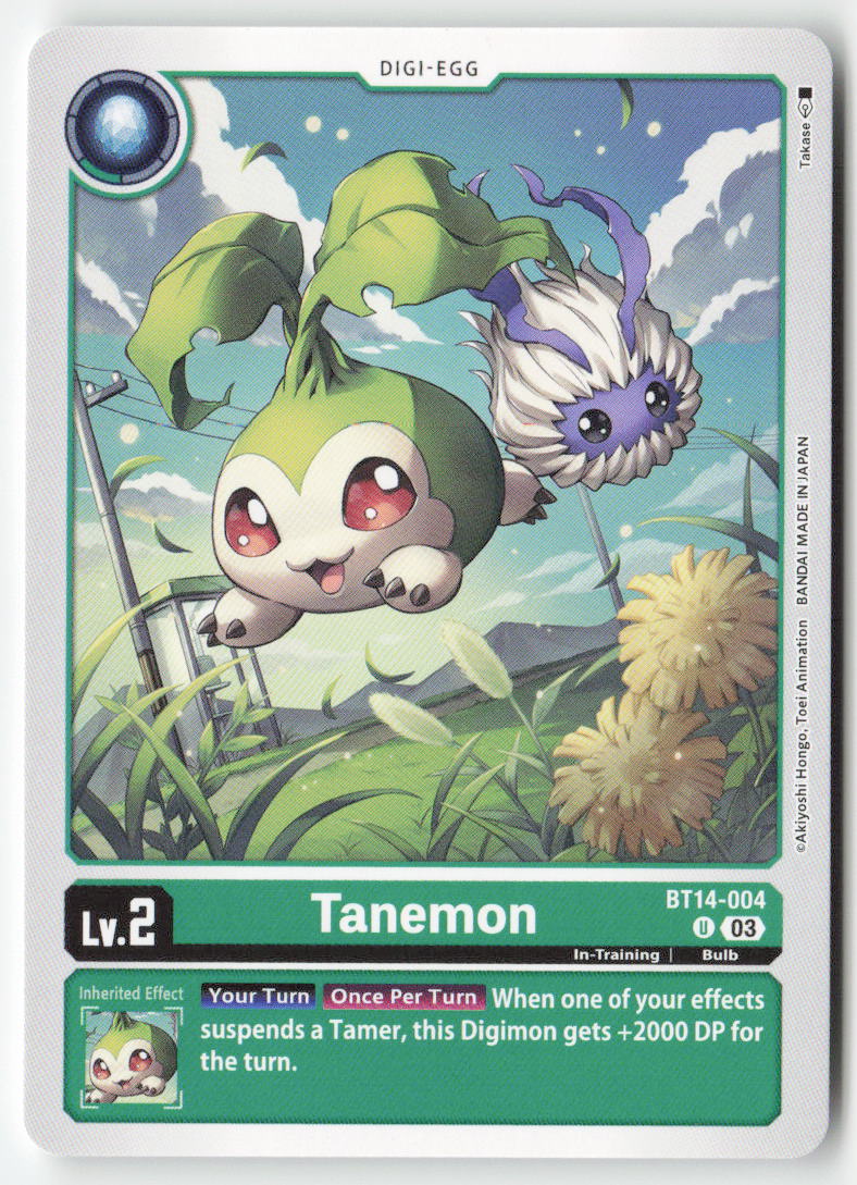Tanemon BT14-004 Normal Uncommon Near Mint, Front