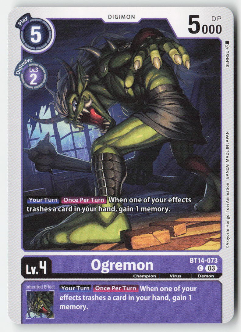 Ogremon BT14-073 Normal Common Near Mint, Front