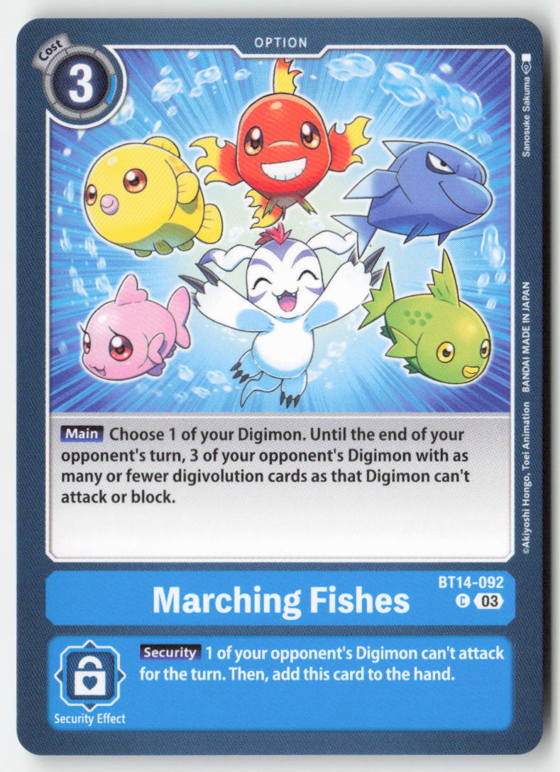 Marching Fishes BT14-092 Normal Common Near Mint, Front