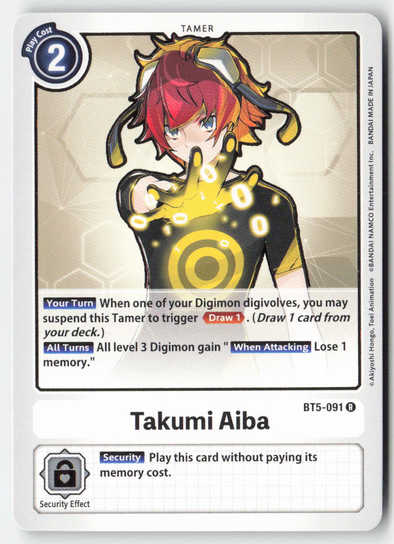 Takumi Aiba BT5-091 Normal Rare Near Mint