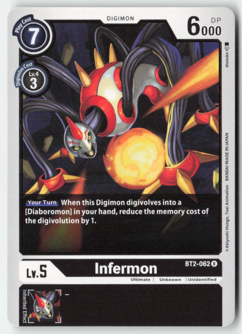 Infermon BT2-062 Normal Rare Near Mint, Front