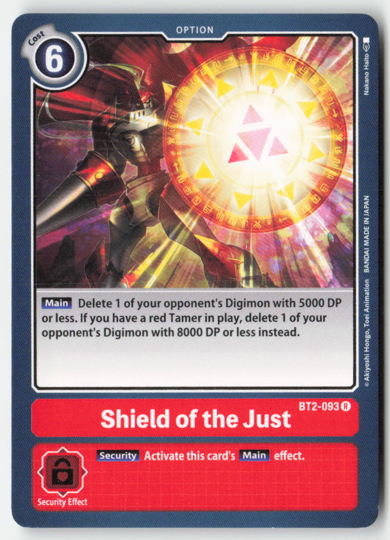 Shield of the Just BT2-093 Normal Rare Near Mint