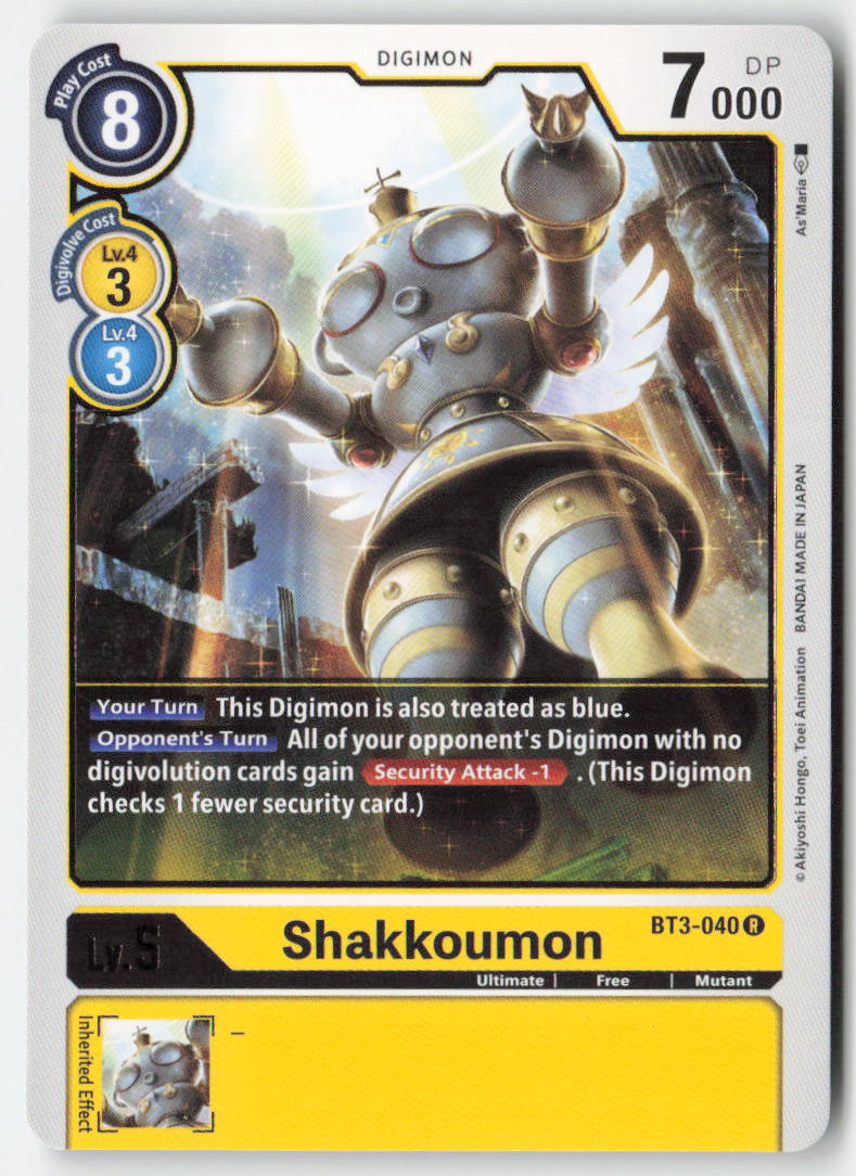 Shakkoumon BT3-040 Normal Rare Near Mint