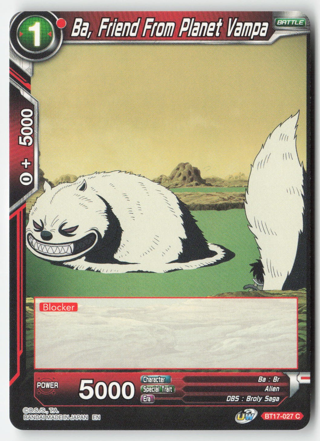 Ba, Friend From Planet Vampa BT17-027 Normal Common Lightly Played