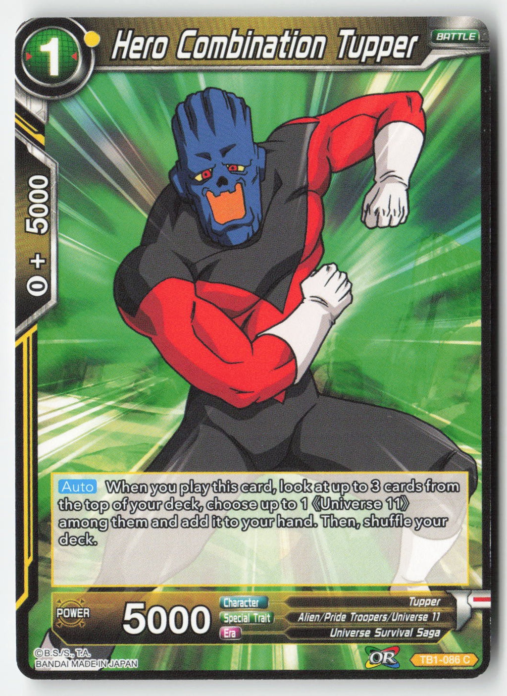 Hero Combination Tupper TB1-086 Normal Common Lightly Played
