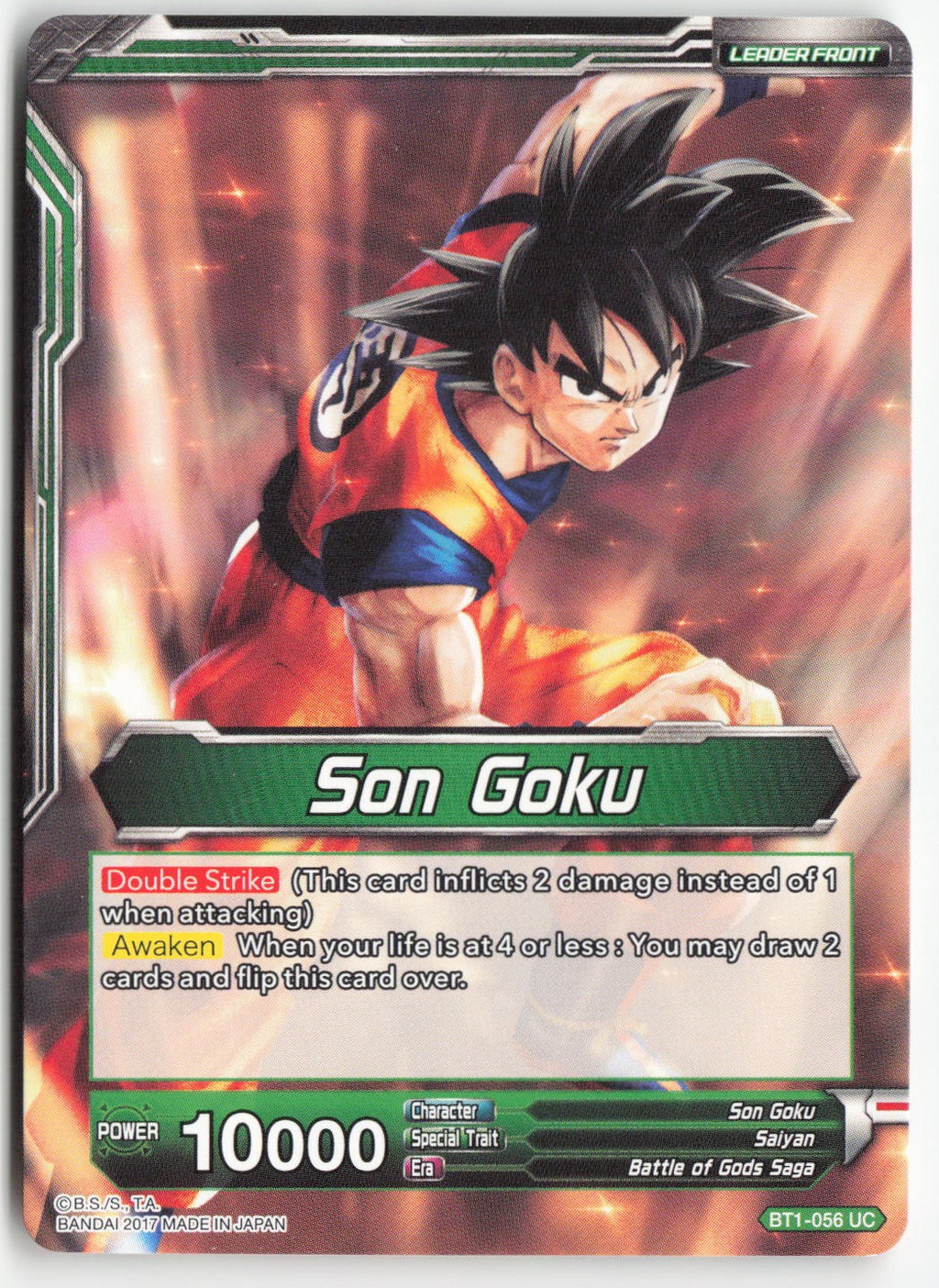 Son Goku // Super Saiyan God Son Goku BT1-056 Normal Uncommon Lightly Played