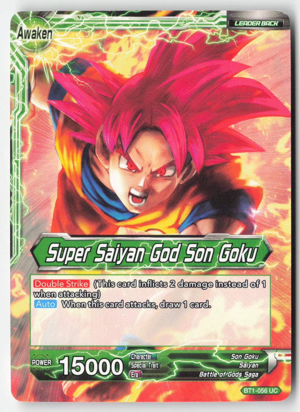 Son Goku // Super Saiyan God Son Goku BT1-056 Normal Uncommon Lightly Played