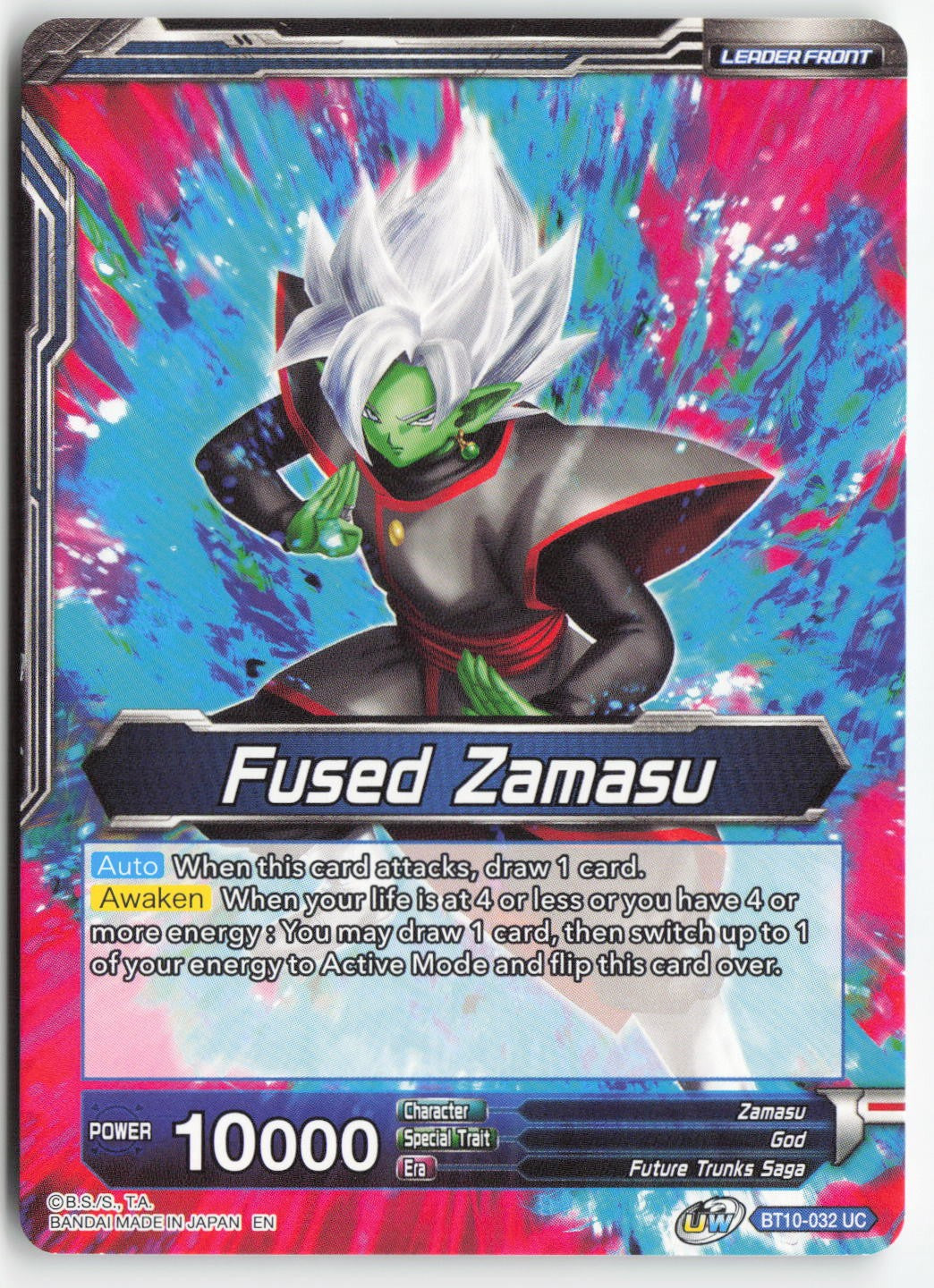 Fused Zamasu // Fused Zamasu, Divine Ruinbringer BT10-032 Normal Uncommon Lightly Played, Back
