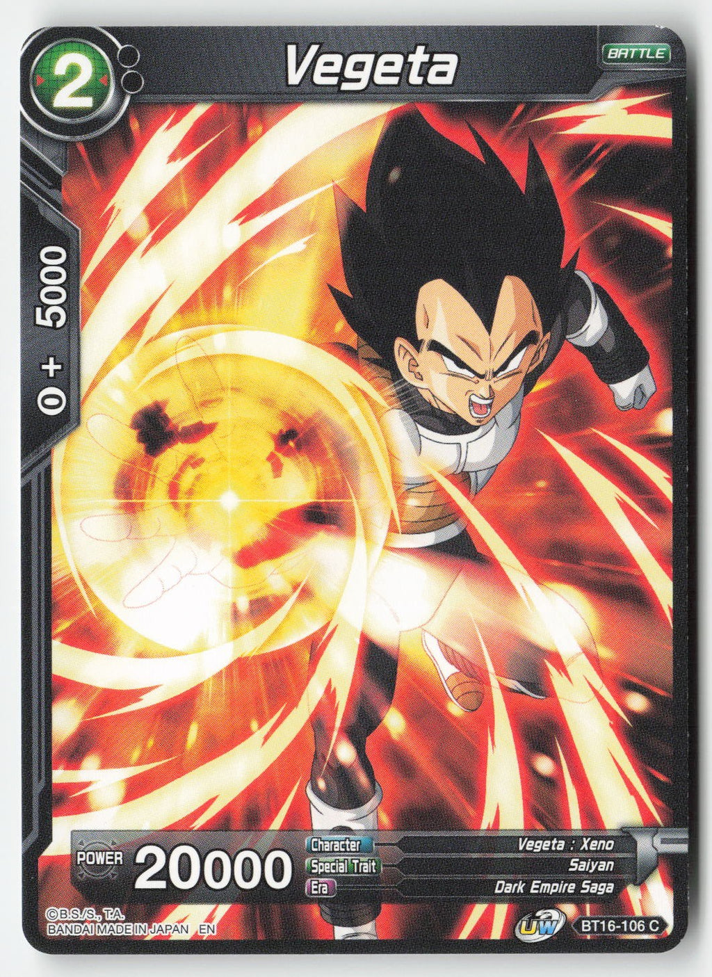 Vegeta (BT16-106) BT16-106 Normal Common Lightly Played