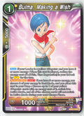 Bulma, Making a Wish BT21-118 Normal Common Lightly Played