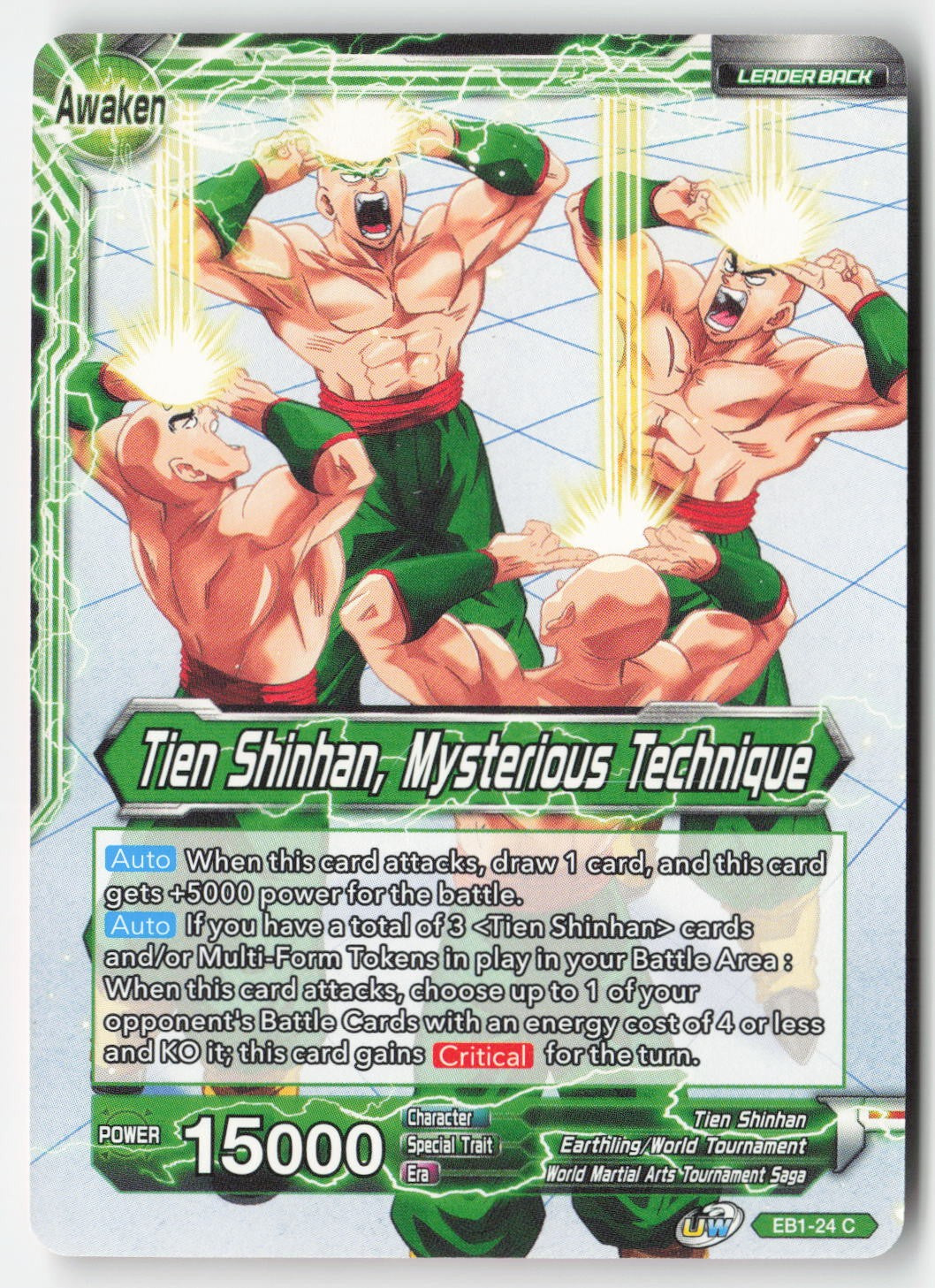 Tien Shinhan // Tien Shinhan, Mysterious Technique EB1-24 Normal Common Lightly Played