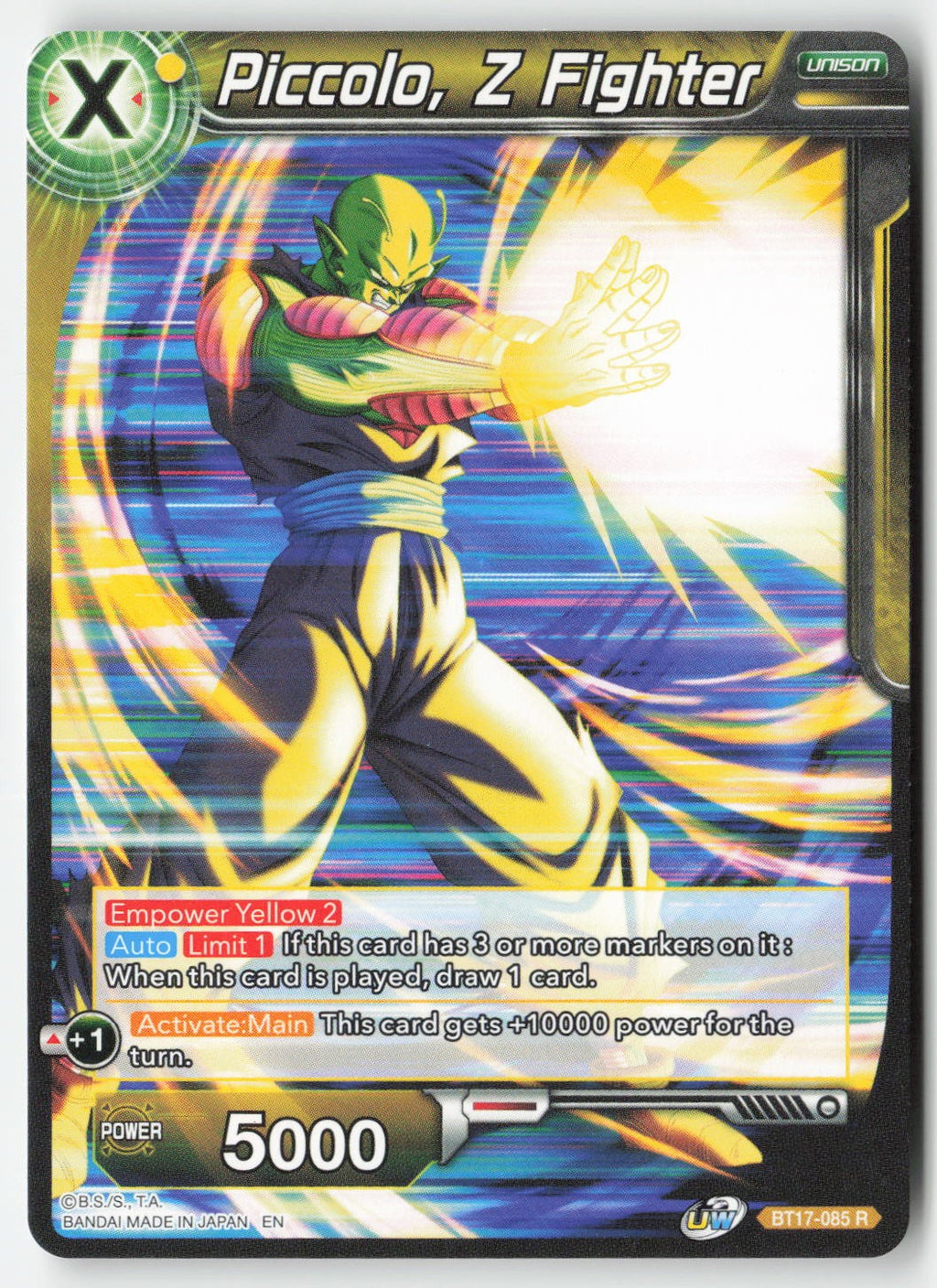 Piccolo, Z Fighter BT17-085 Normal Rare Lightly Played