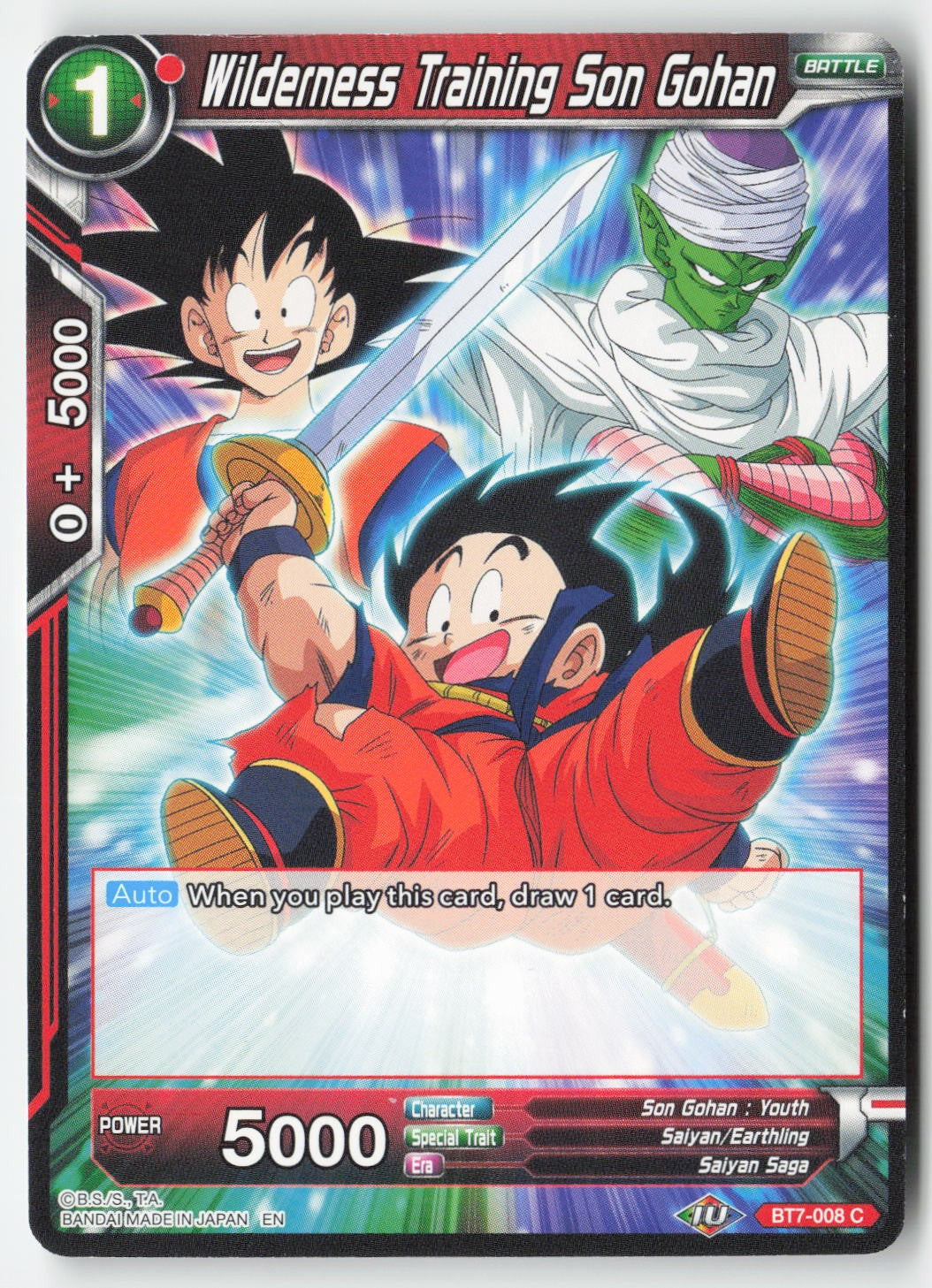 Wilderness Training Son Gohan BT7-008 Normal Common Lightly Played