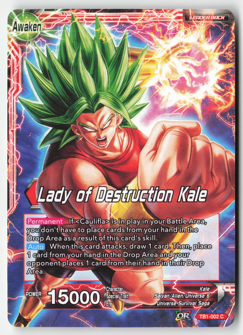Kale // Lady of Destruction Kale TB1-002 Normal Common Lightly Played