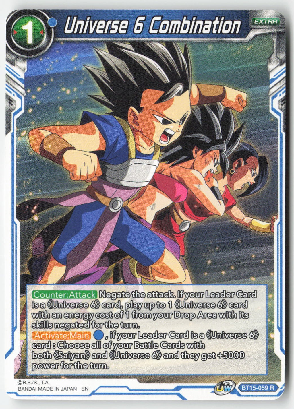 Universe 6 Combination BT15-059 Normal Rare Lightly Played