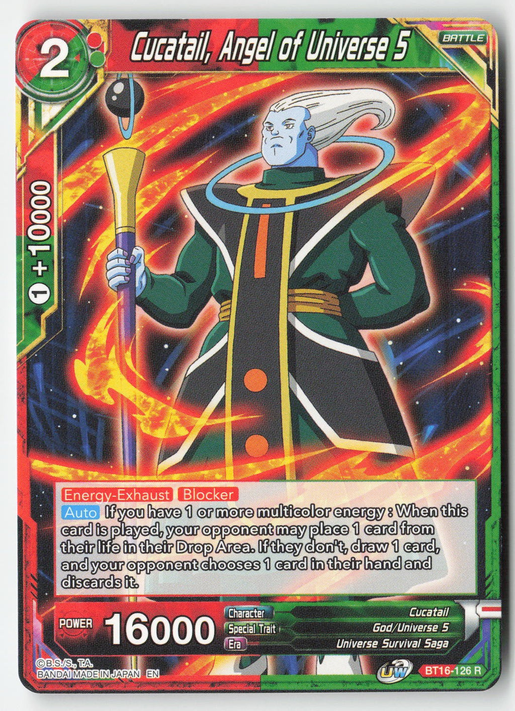 Cucatail, Angel of Universe 5 BT16-126 Normal Rare Lightly Played