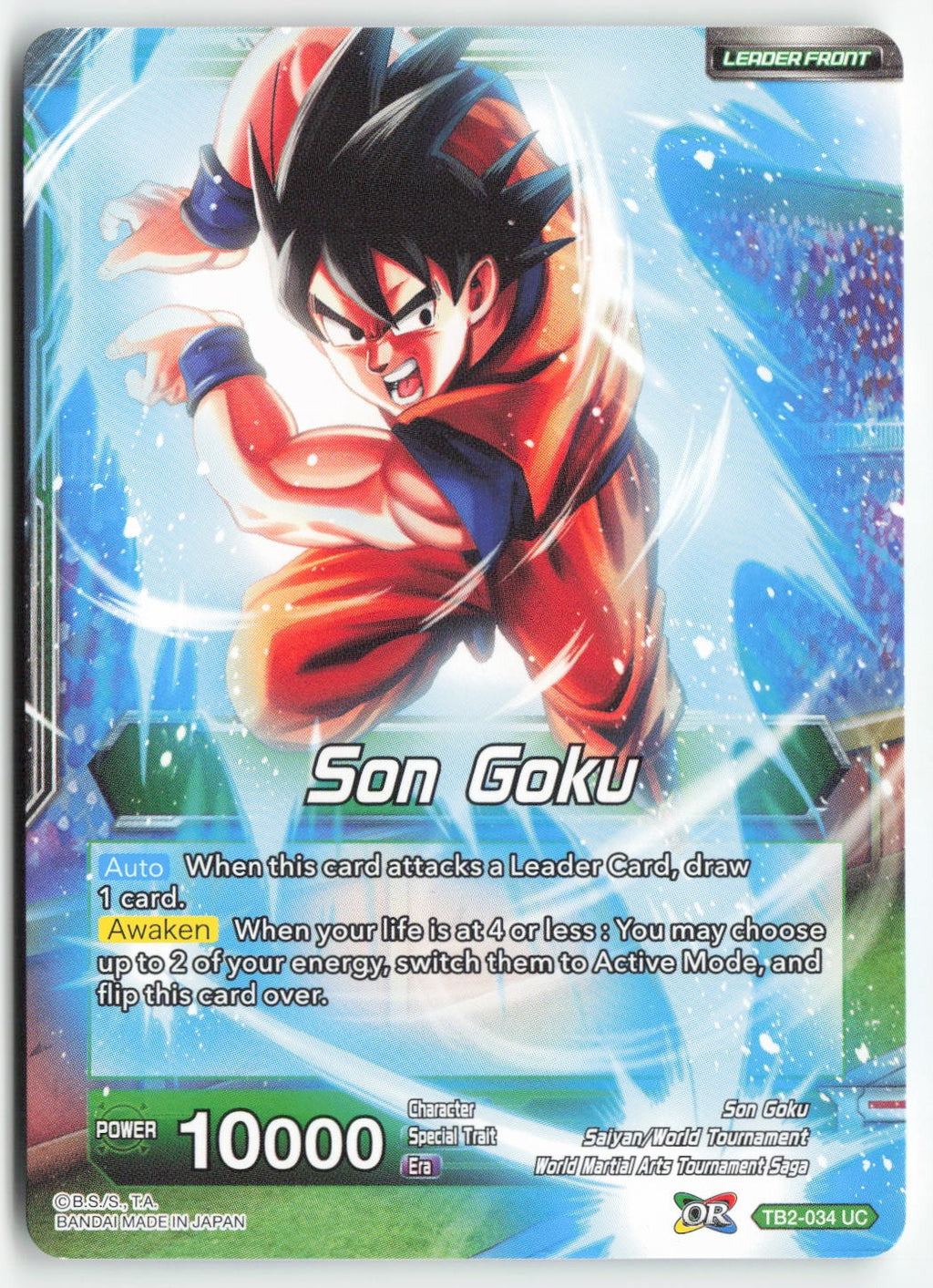 Son Goku // Stopping Power Son Goku TB2-034 Normal Uncommon Lightly Played