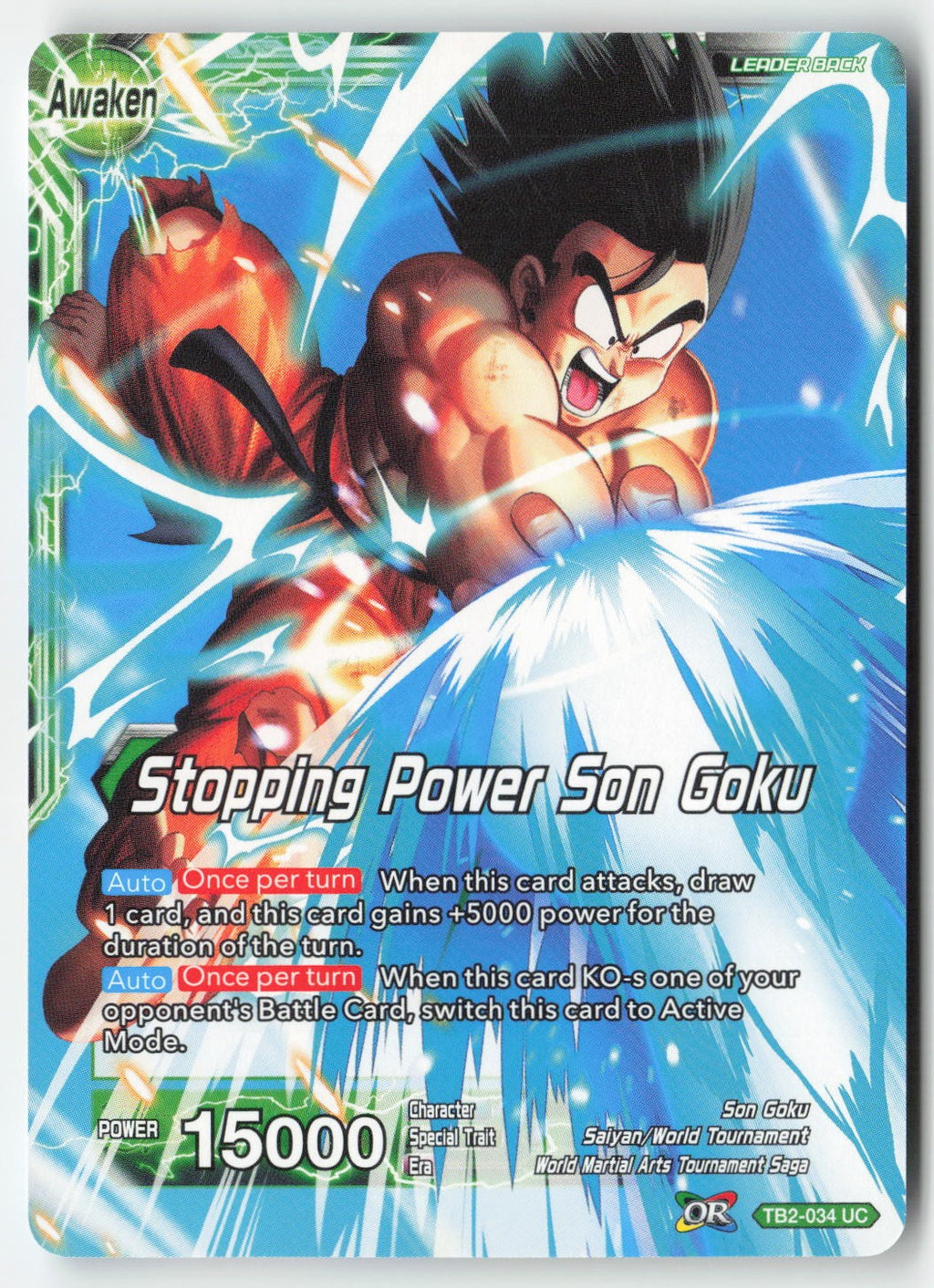 Son Goku // Stopping Power Son Goku TB2-034 Normal Uncommon Lightly Played