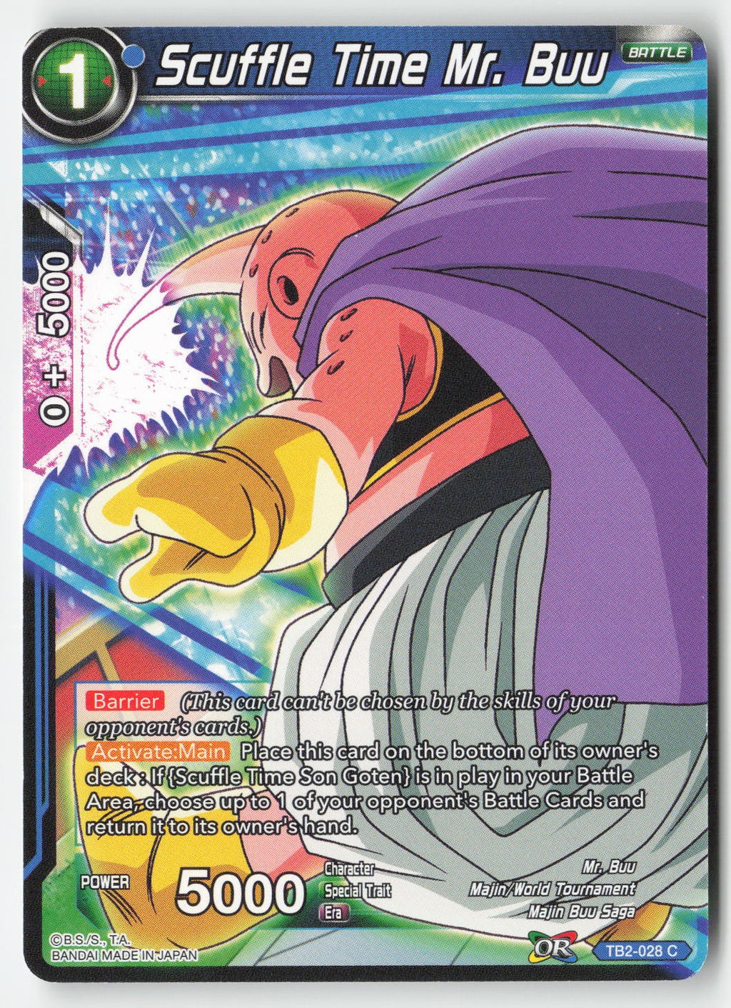 Scuffle Time Mr. Buu TB2-028 Normal Common Lightly Played