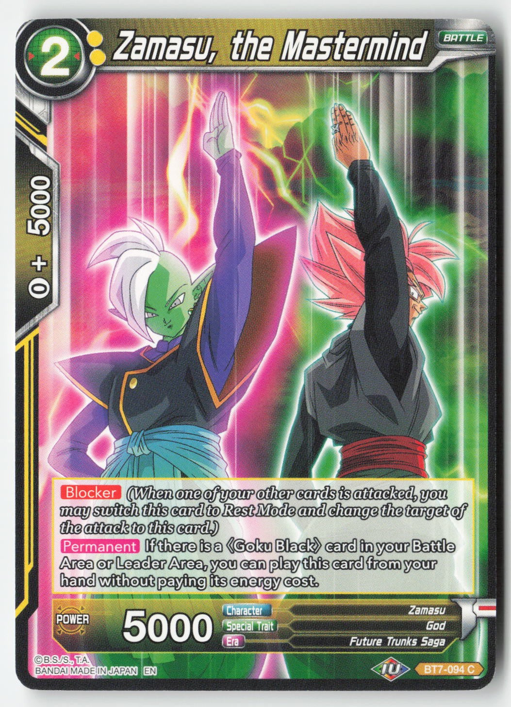 Zamasu, the Mastermind BT7-094 Normal Common Lightly Played