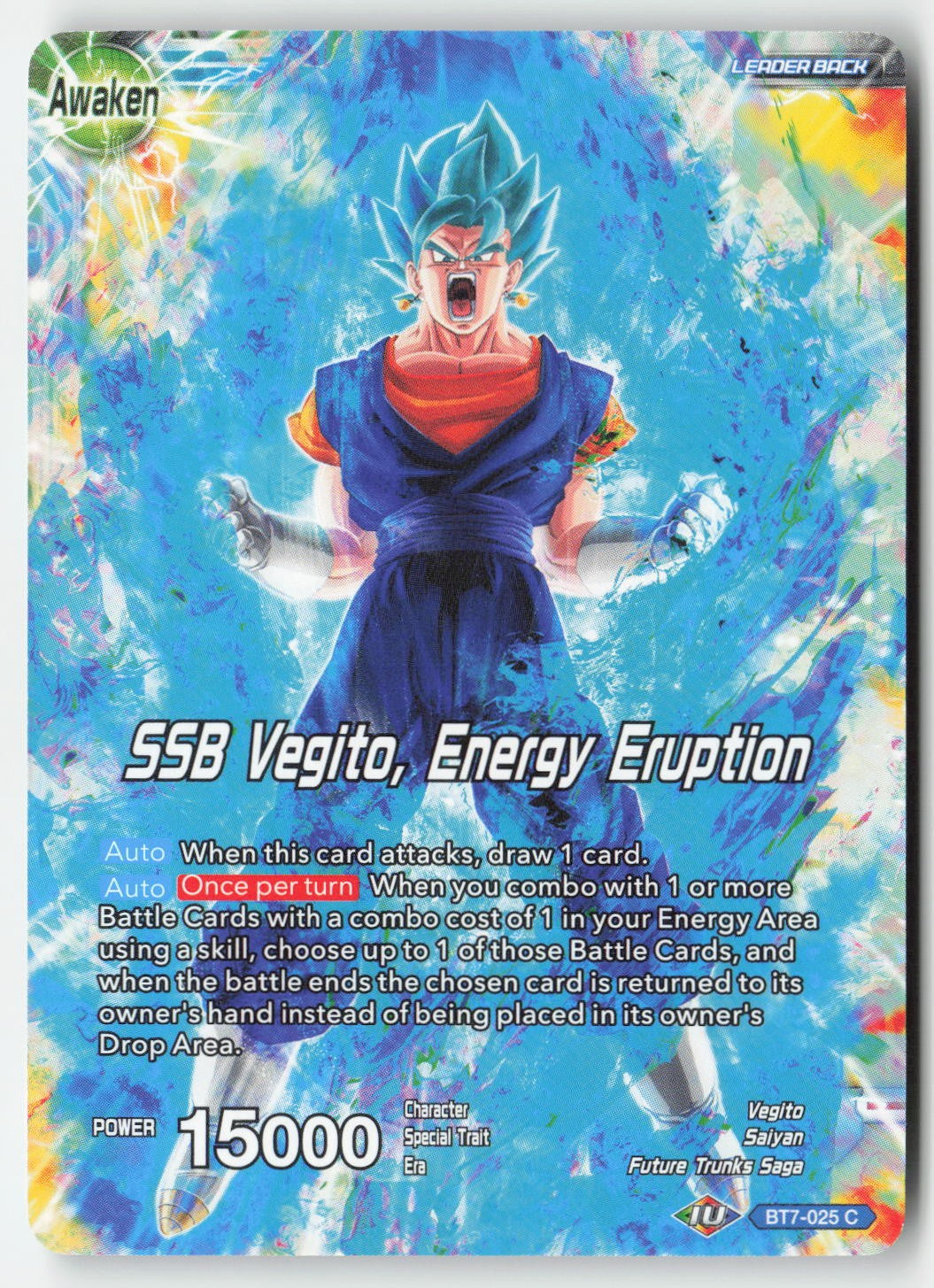 Son Goku & Vegeta // SSB Vegito, Energy Eruption BT7-025 Normal Common Lightly Played