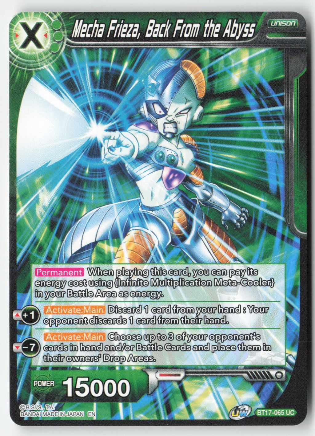 Mecha Frieza, Back From the Abyss BT17-065 Normal Uncommon Lightly Played