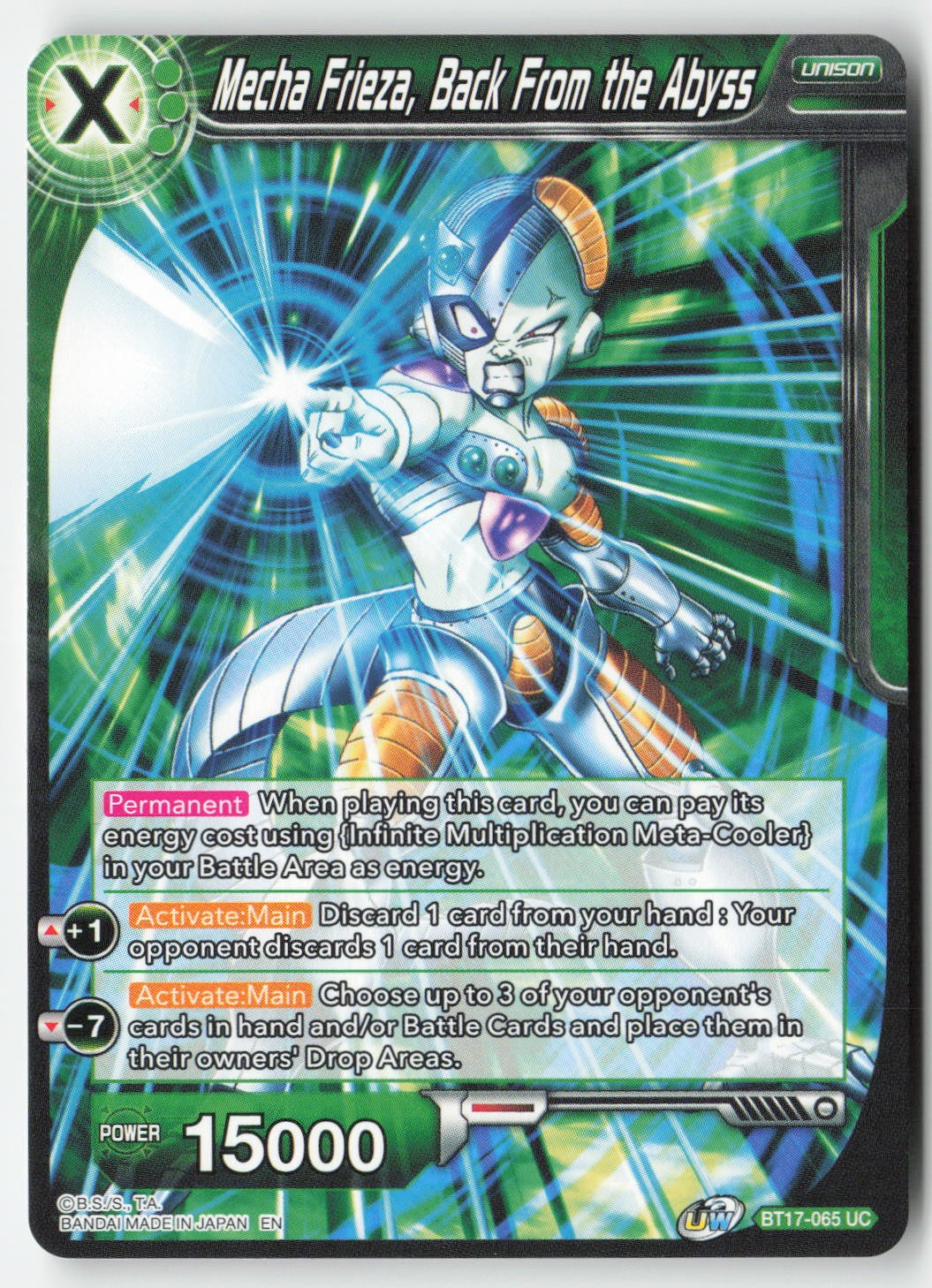 Mecha Frieza, Back From the Abyss BT17-065 Normal Uncommon Lightly Played, Front
