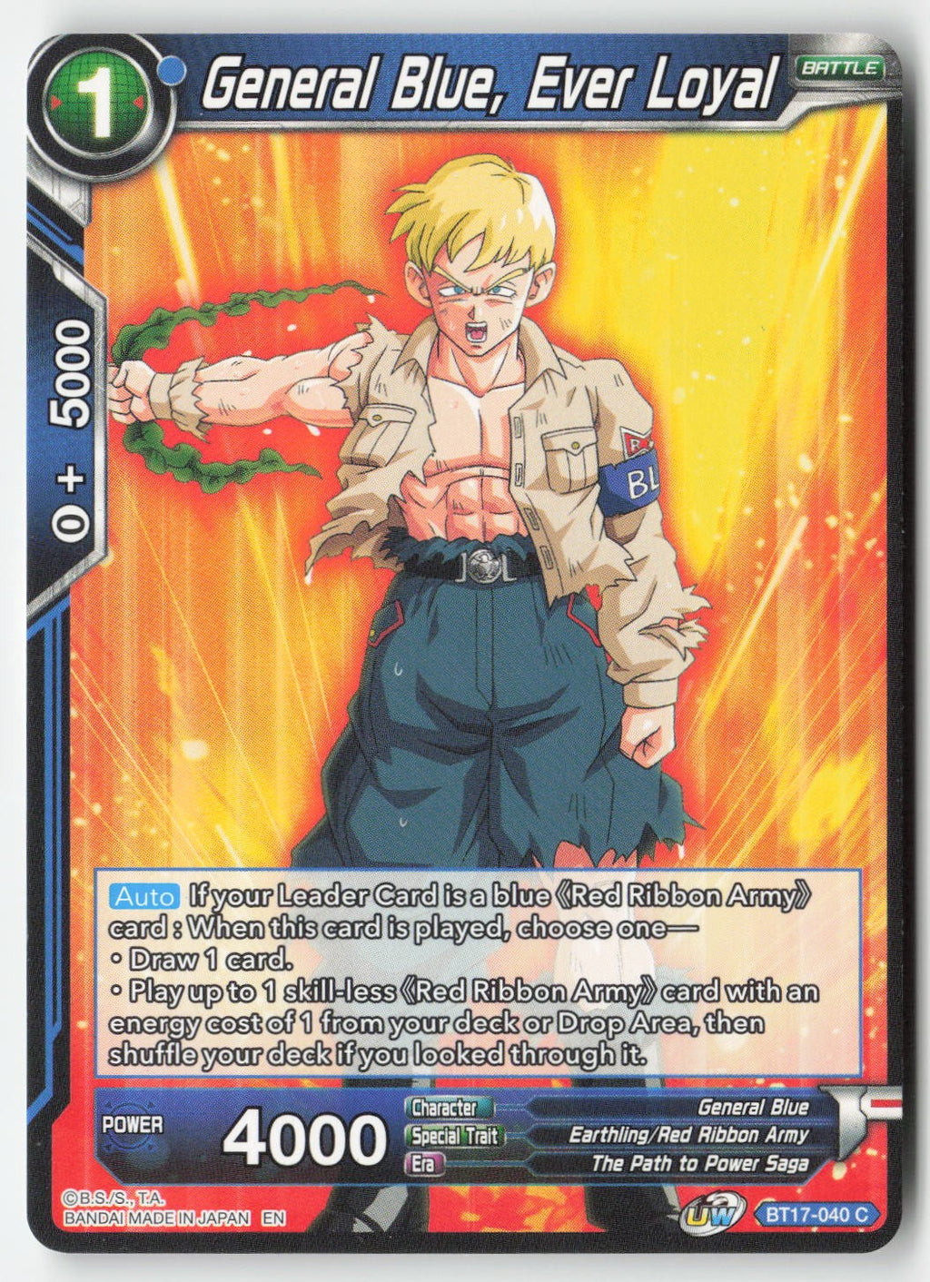 General Blue, Ever Loyal BT17-040 Normal Common Lightly Played