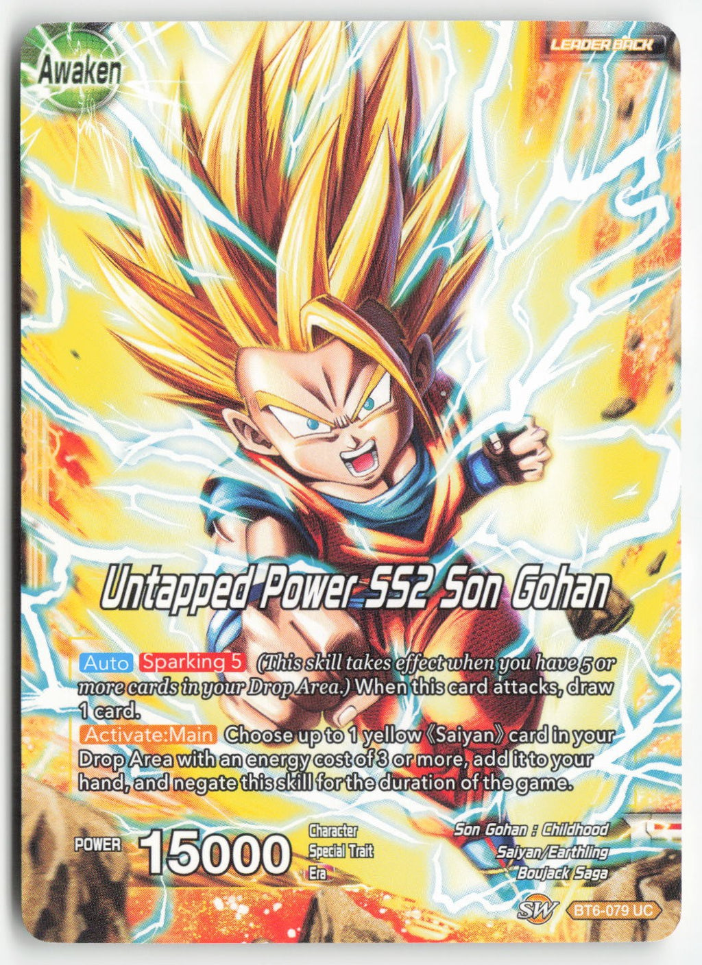 Son Gohan // Untapped Power SS2 Son Gohan BT6-079 Normal Uncommon Lightly Played