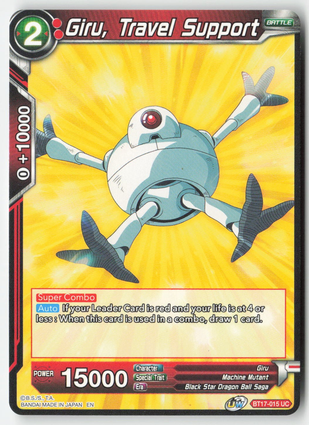 Giru, Travel Support BT17-015 Normal Uncommon Lightly Played
